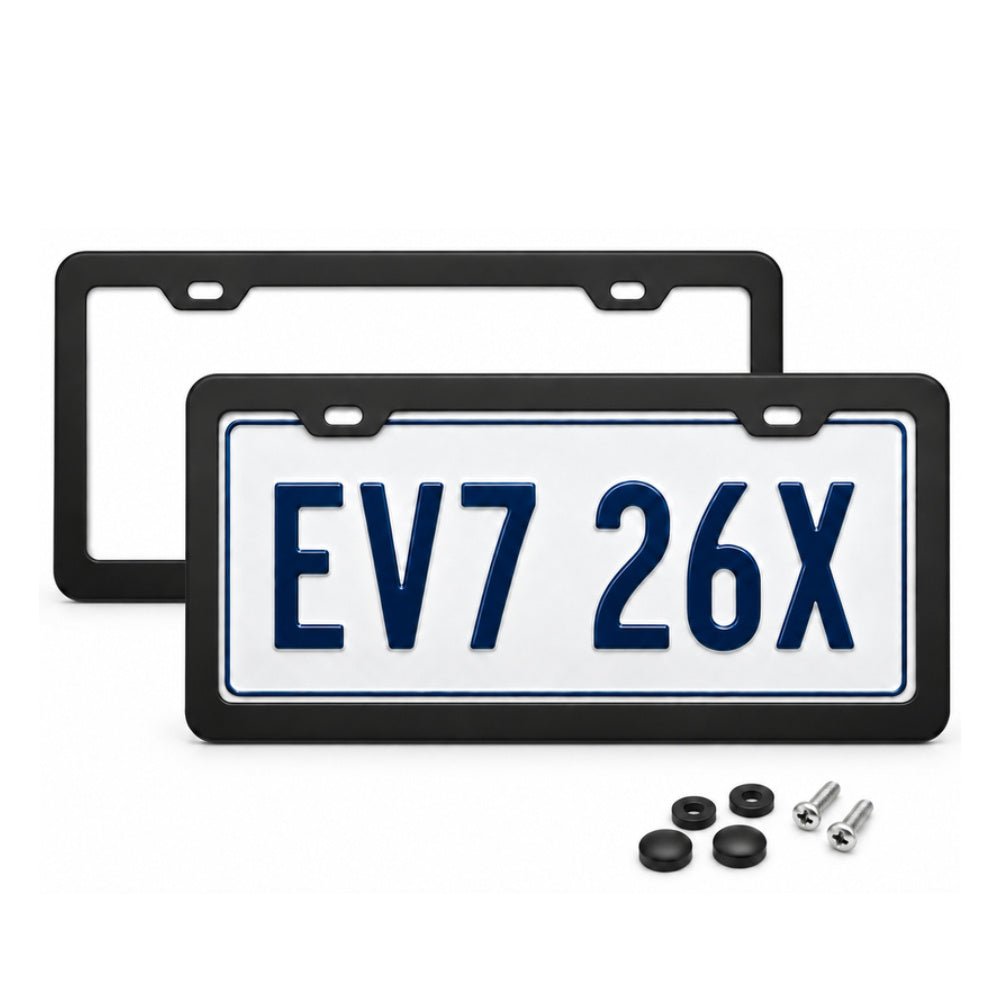 Black License Plate Frames for Tesla – 2 Pack, Front & Rear - Tesery Official Store