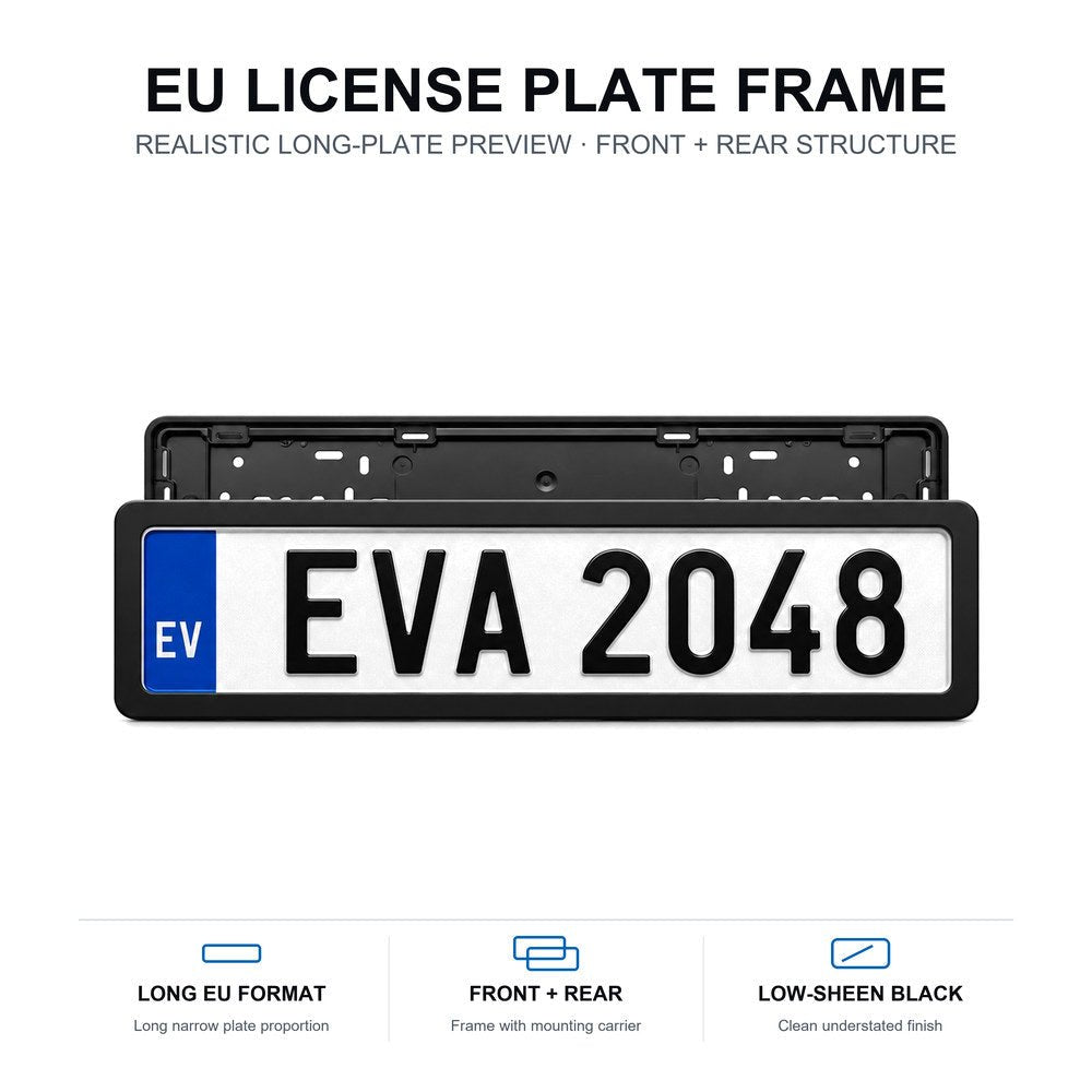 Black License Plate Frames for Tesla – 2 Pack, Front & Rear - Tesery Official Store