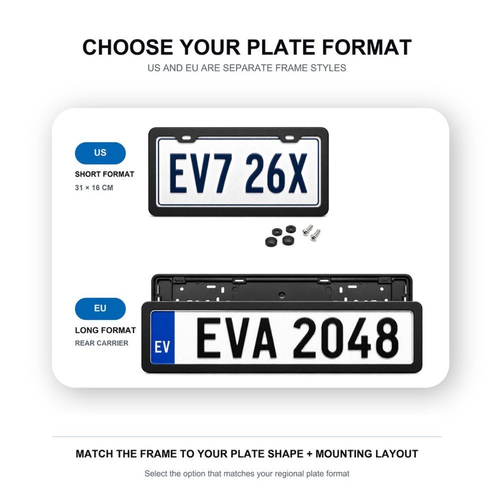 Black License Plate Frames for Tesla – 2 Pack, Front & Rear - Tesery Official Store
