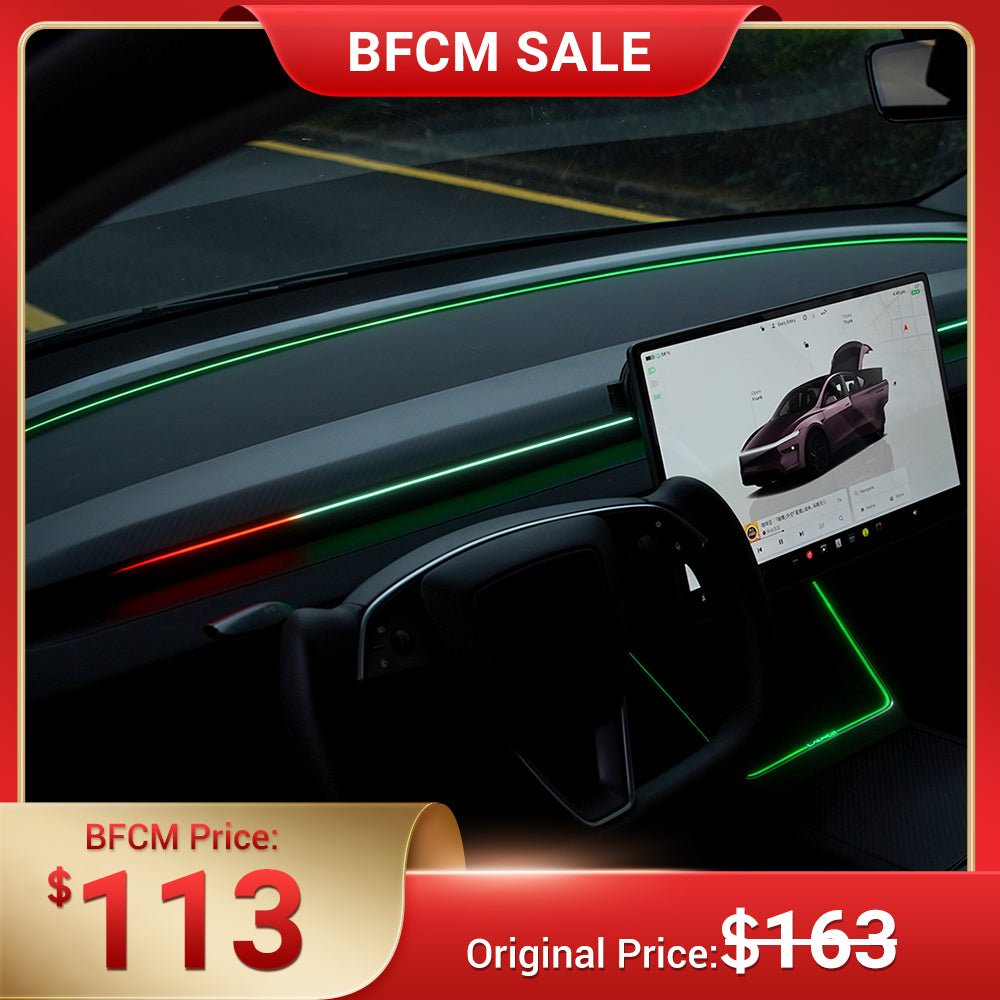 BSD Blind Spot Monitor RGB Ambient Lighting for Model 3/Y | OEM Screen Control - Tesery Official Store