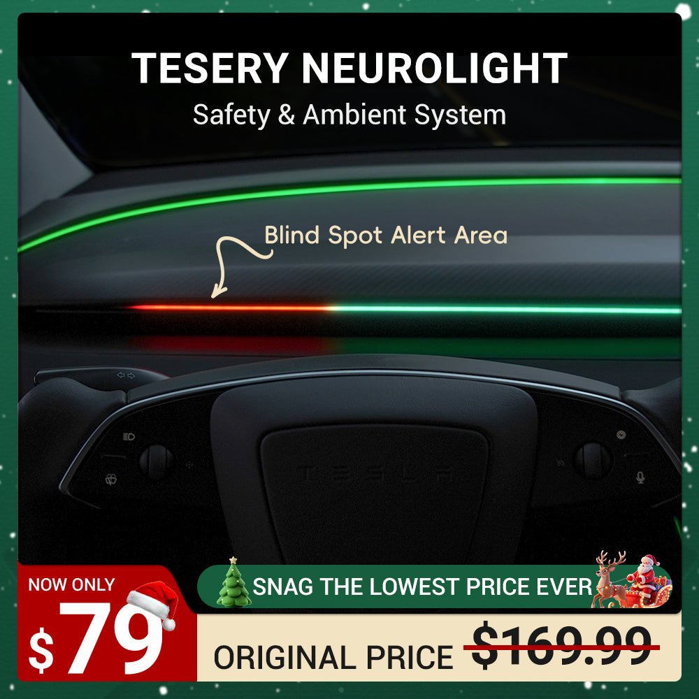 BSD Blind Spot Monitor RGB Dashboard Ambient Lighting for Model 3/Y | TESERY - Tesery Official Store