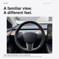 Carbon Fiber Alcantara Round Steering Wheel for Model 3 / Y【Style 15】 - Tesery Official Store