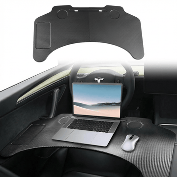 Carbon Fiber Pattern Foldable Working Tray Table for Model 3 Highland & Model Y Juniper | ABS - Tesery Official Store