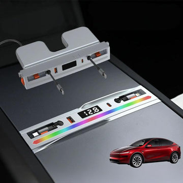 Center Console Ambient Light USB Hub Tesla Model Y Juniper & Model 3 Highland - Tesery Official Store