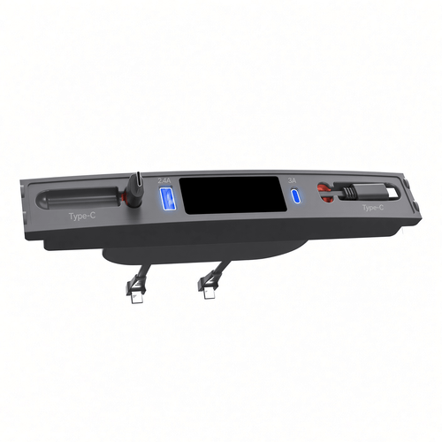 Center Console USB Hub for Model 3/Y | Retractable Cable | LED Light | 3 Configs - Tesery Official Store