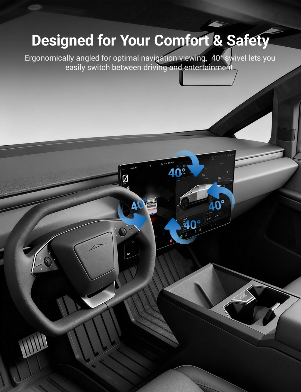 Center Screen Swivel Rotating Mount Kit for Tesla Cybertruck - Tesery Official Store