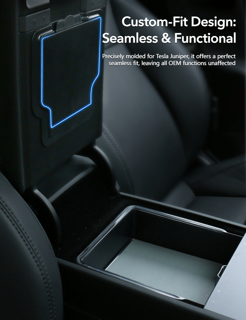 Console & Armrest Triple Storage Pack for Model Y Juniper & Model 3 Highland - Tesery Official Store