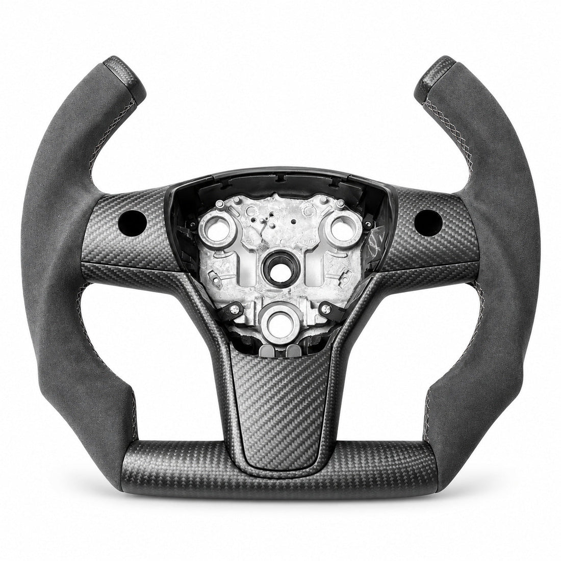 Custom Carbon Fiber Steering Wheel for Tesla Model 3 / Y【F1 Style】 - Tesery Official Store