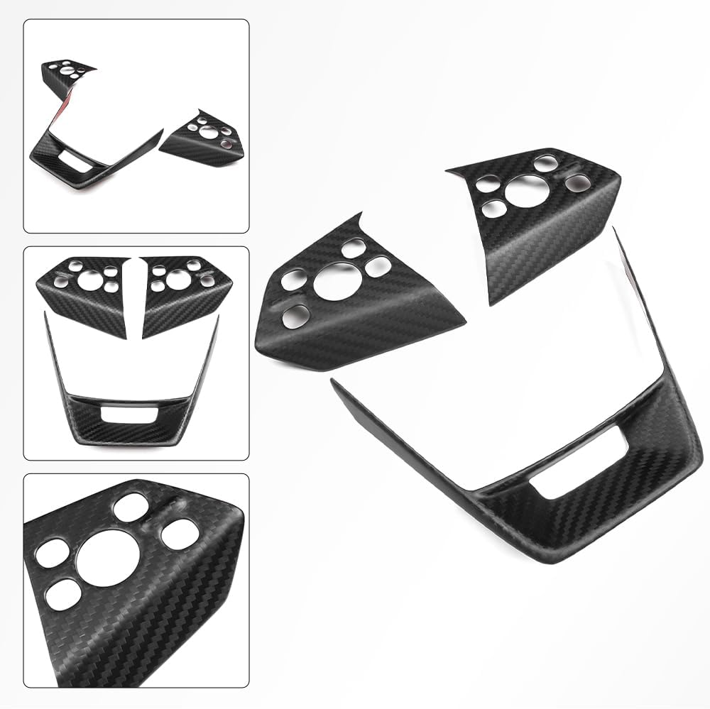 Cybertruck Steering Wheel Voice Control Trim | Glossy/Matte Real Carbon Fiber - Tesery Official Store