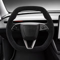 D-Shaped Alcantara Steering Wheel for Model 3 Highland / Model Y Juniper - Tesery Official Store