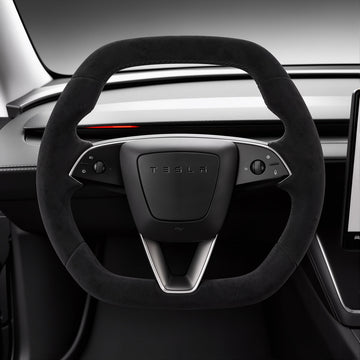 D-Shaped Alcantara Steering Wheel for Model 3 Highland / Model Y Juniper - Tesery Official Store