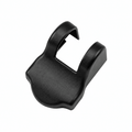 Single black contoured check-arm cover with a U-shaped opening and curved outer shell.