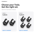Model selection graphic comparing a two-cover Model 3 set with a four-cover Model Y set.