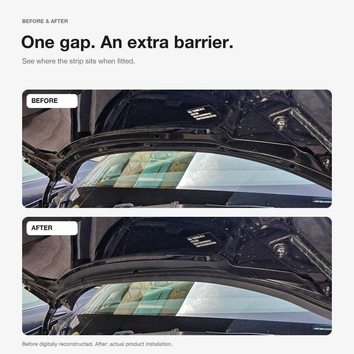 Double-Channel Hood Weatherstrip for Tesla Model Y (Pre-Juniper) - Tesery Official Store