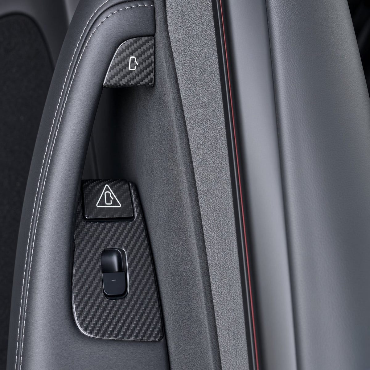 Dry Carbon Fiber Window Lift Button Trim & Switch Covers for Tesla Model Y L - Tesery Official Store