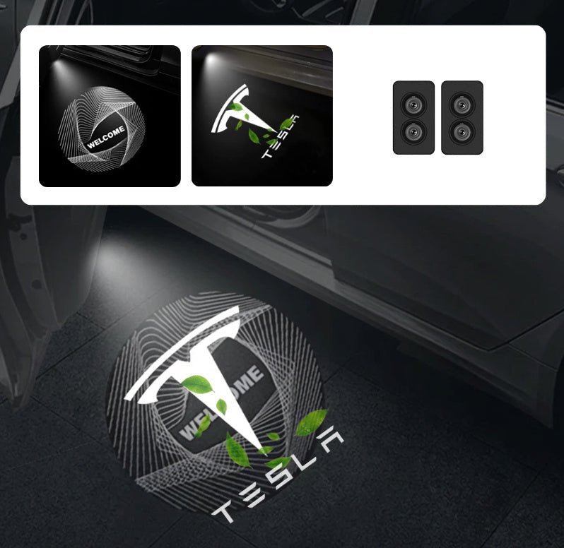 Dynamic 3D LED Puddle Lights for Model 3/Y (2017 - Present) | 360° Adjustable - Tesery Official Store