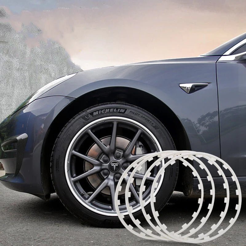 Flash Sale: DuPont Nylon Wheel Rim Protectors for Tesla | 4-Piece Set | Curb Rash Guard | Impact Resistant - Tesery Official Store