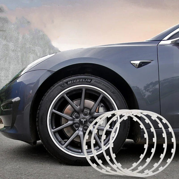 Flash Sale: DuPont Nylon Wheel Rim Protectors for Tesla | 4-Piece Set | Curb Rash Guard | Impact Resistant - Tesery Official Store