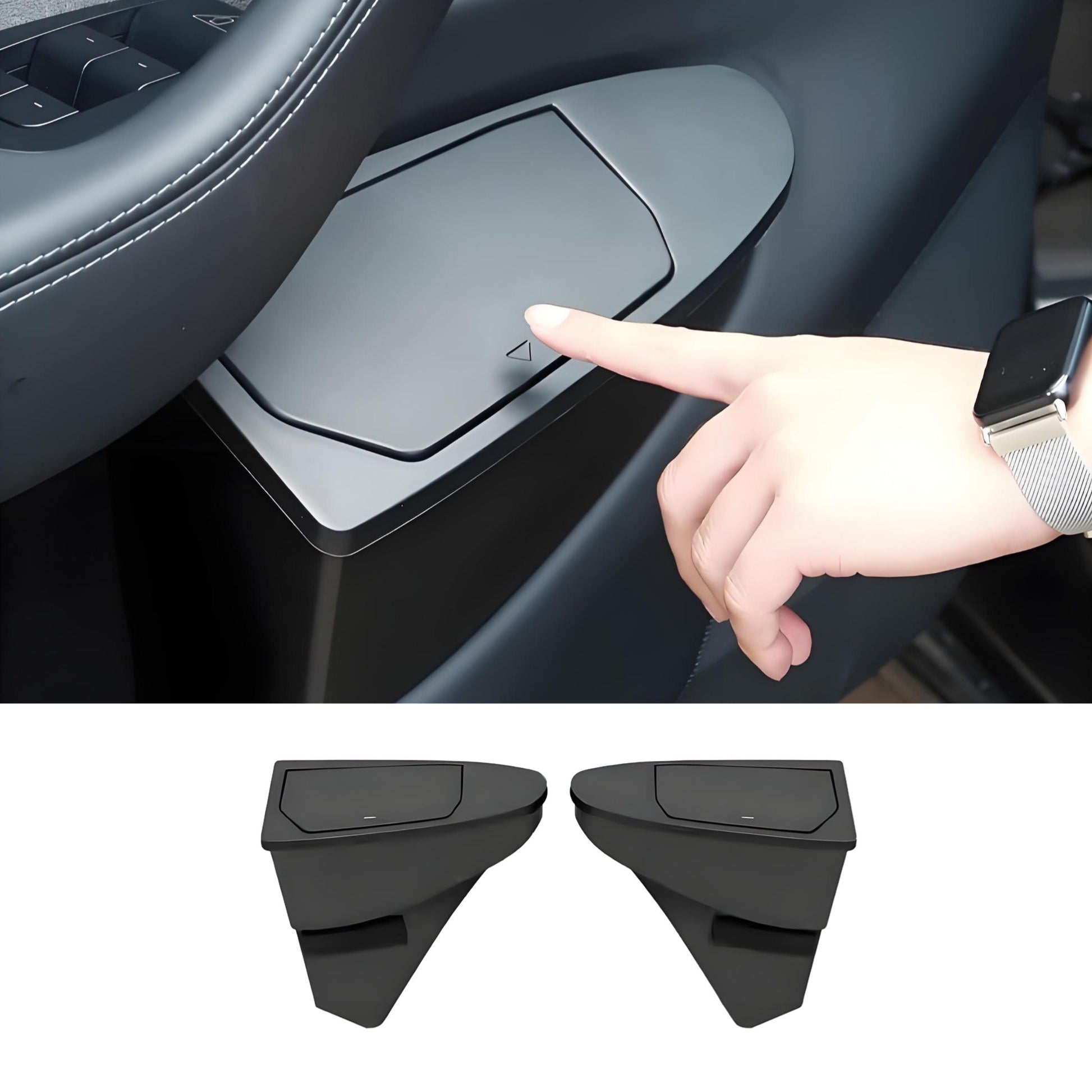 Front Door Trash Can Organizer for Tesla Model Y Juniper (2PCS) - Tesery Official Store