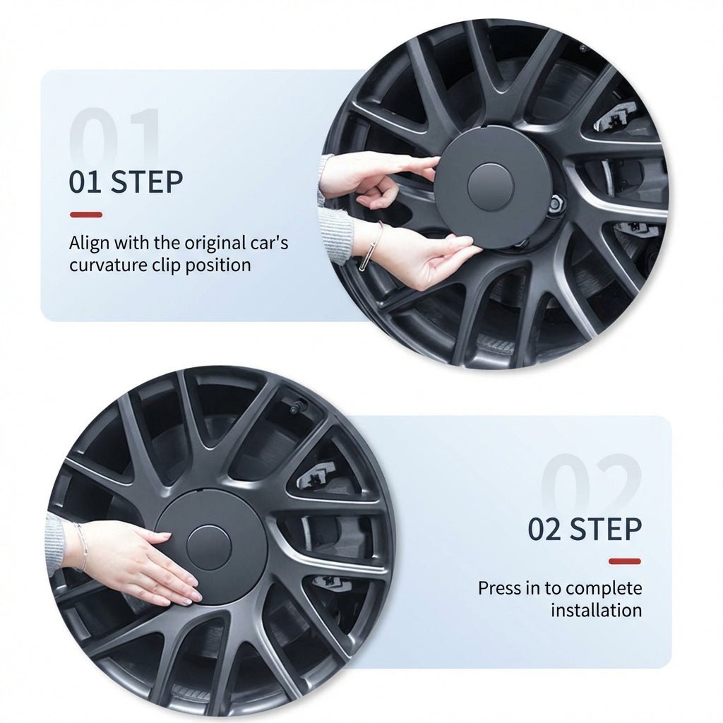 Half - Rim Hub Center Caps for Model 3 Highland (2024+) | Tesery - Tesery Official Store
