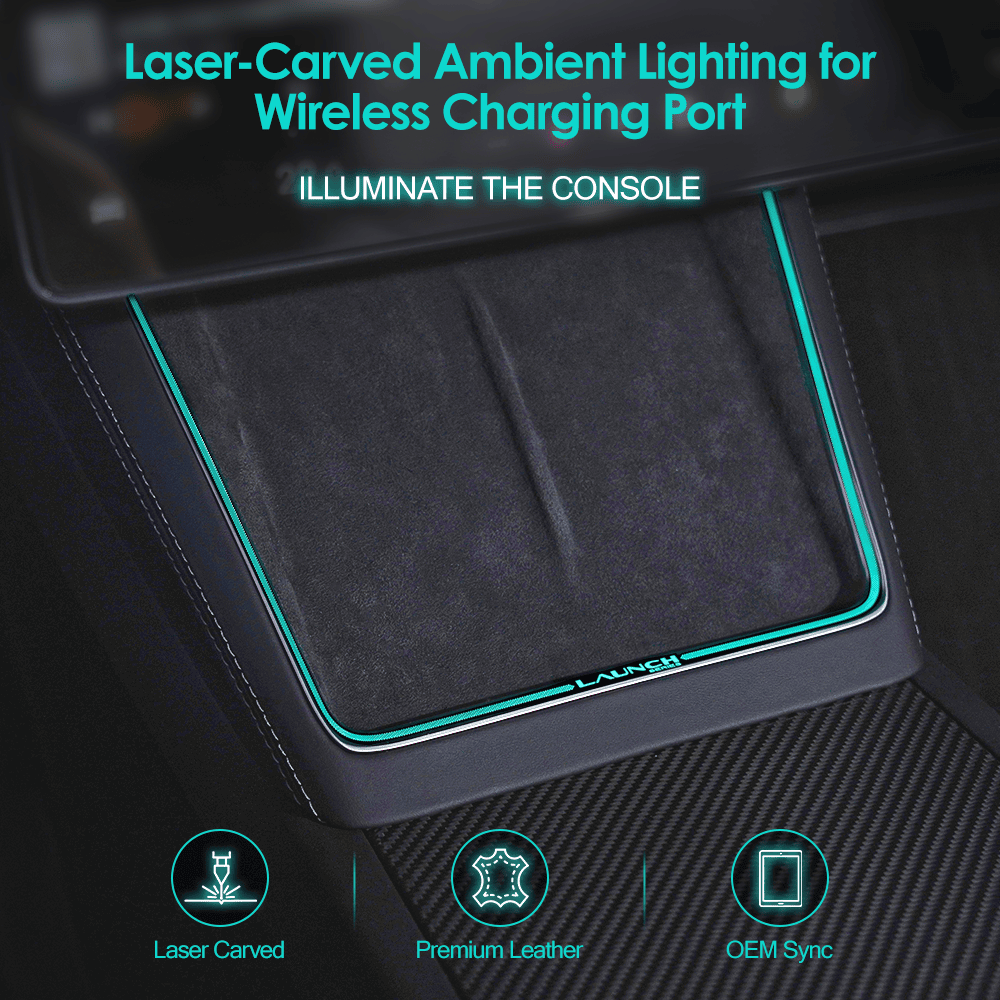 Laser - Carved Ambient Light for Model Y Juniper Wireless Charging Port - Tesery Official Store