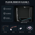 Ambient light kit layout with the frame, power cable, CAN cable, light cable and control box