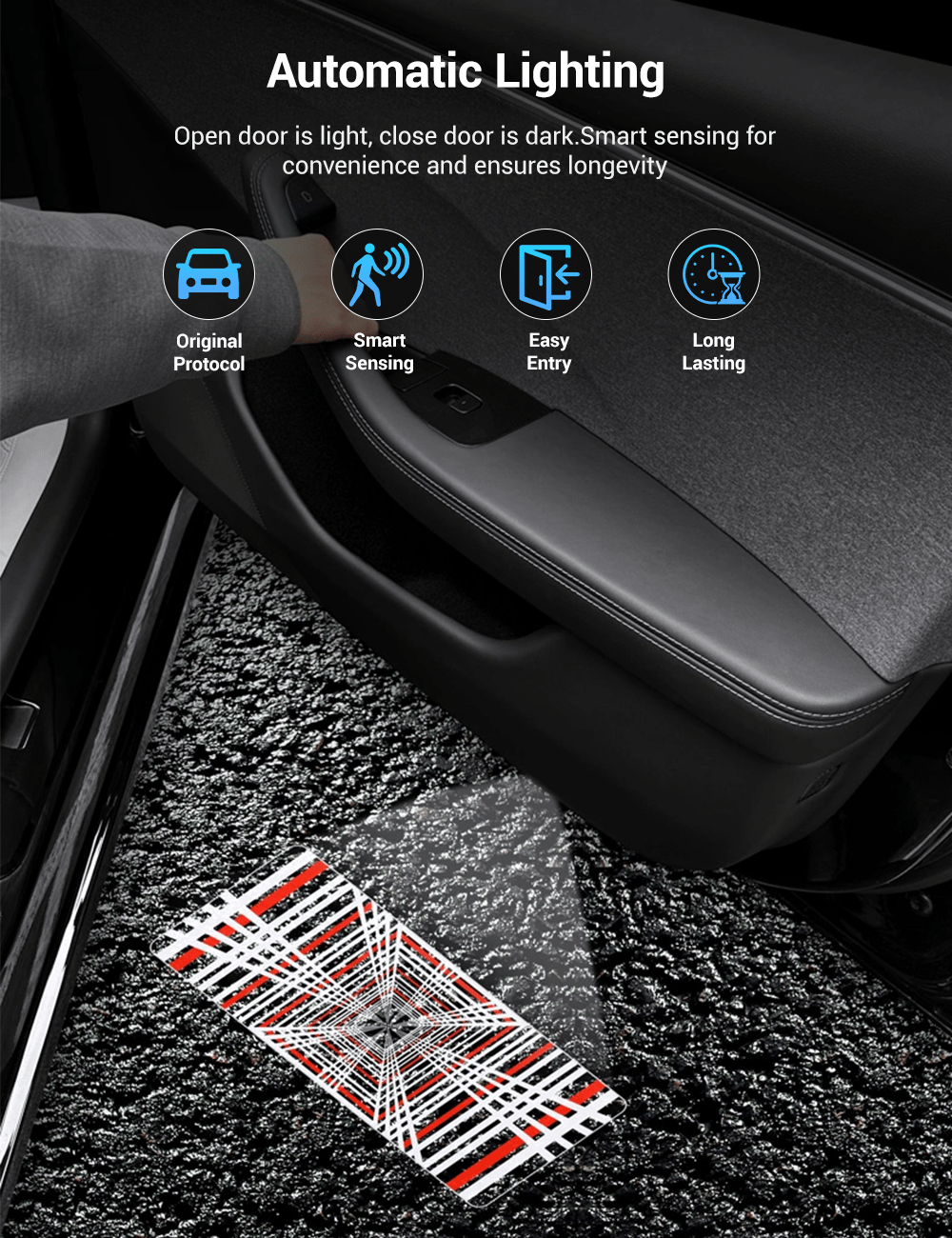 LED Door Projector Puddle Lights for Tesla Model 3 / Y Highland - Tesery Official Store