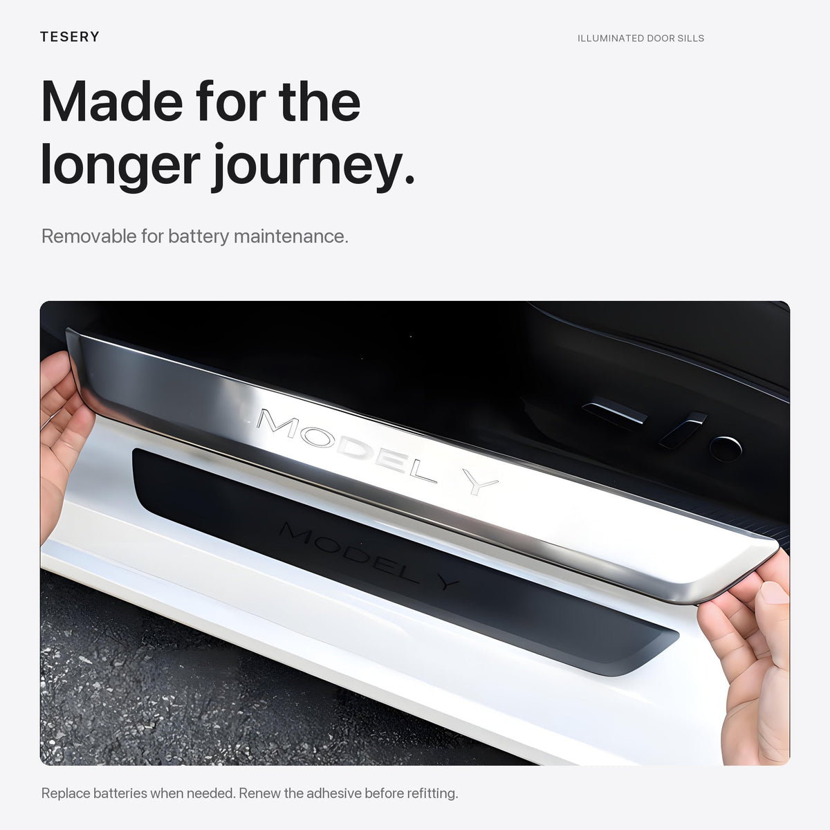 LED illuminated Welcome Pedal Door Sill Protector for Model Y / 3 | TESERY - Tesery Official Store