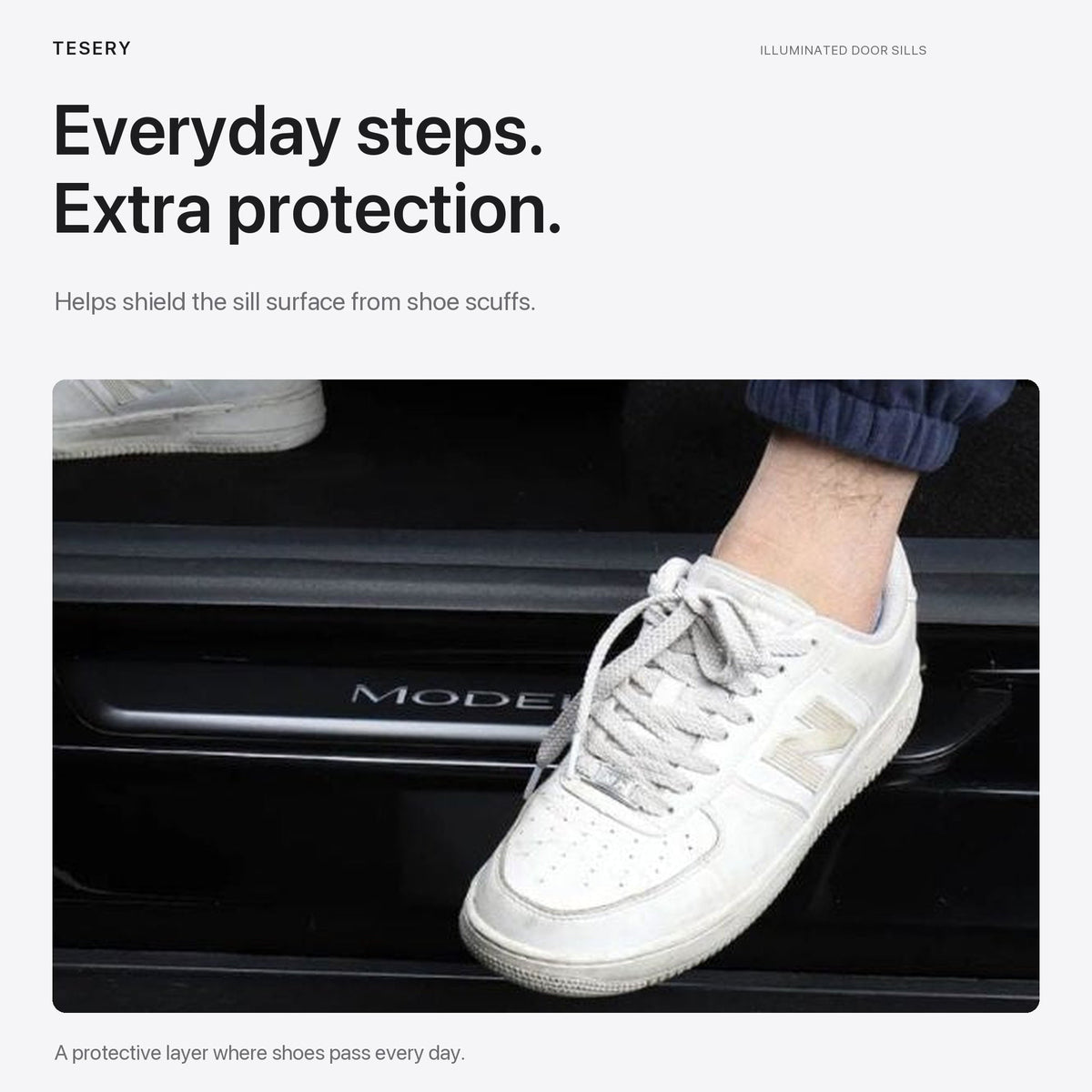 LED illuminated Welcome Pedal Door Sill Protector for Model Y / 3 | TESERY - Tesery Official Store