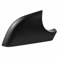 Close-up of the lower mirror shell's smooth black exterior and large curved mounting cutout