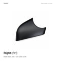 Right-hand matte-black ABS lower mirror cover labeled RH