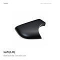 Left-hand matte-black ABS lower mirror cover labeled LH