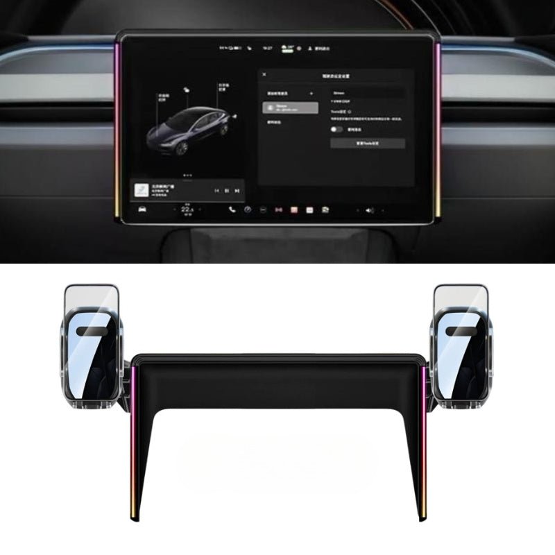 Model 3/Y Music - Synced RGB Ambient Lighting With Wireless Charging Phone Mount - Tesery Official Store
