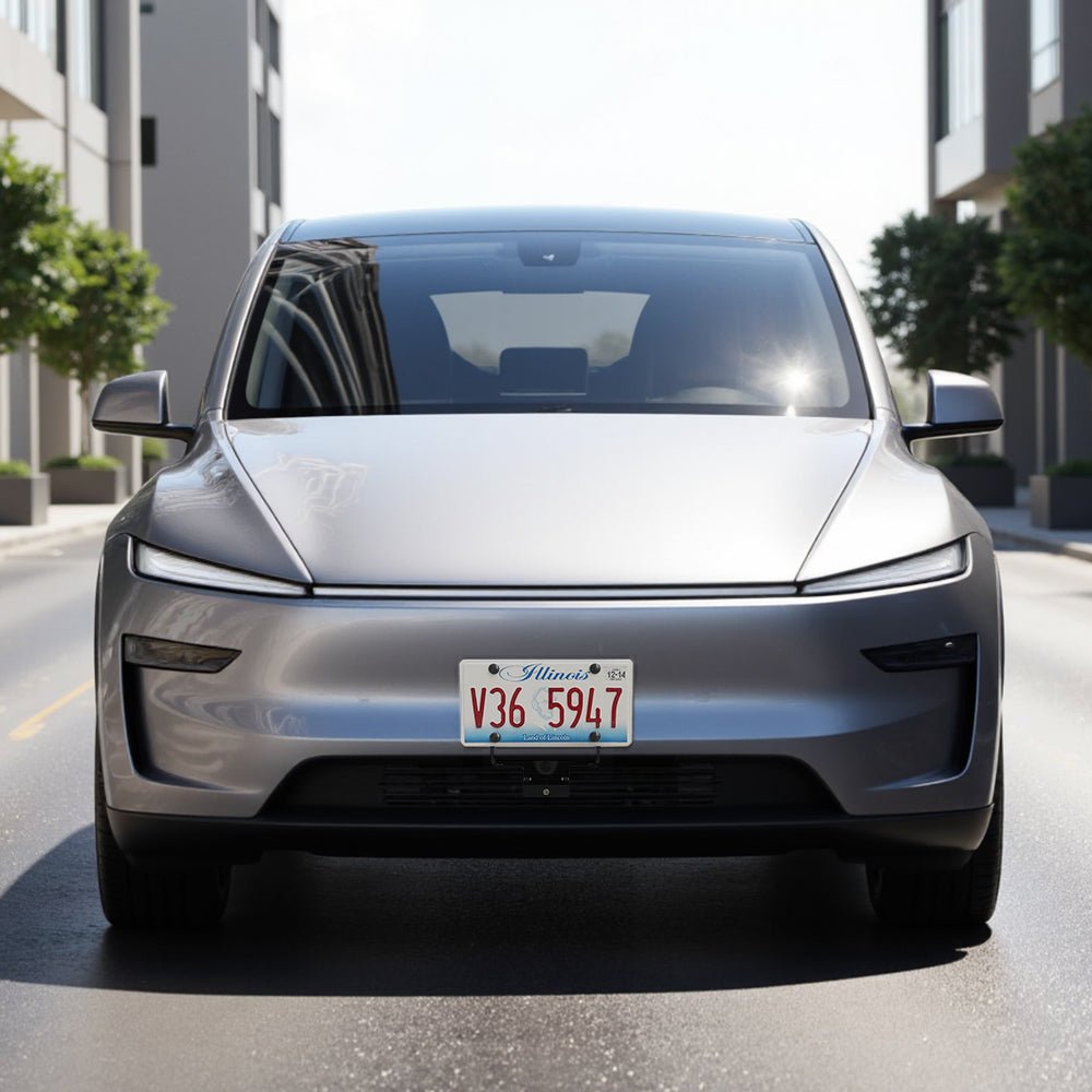 Model Y Juniper Front License Plate Holder | No - Drill, Anti - Theft Aluminum - Tesery Official Store