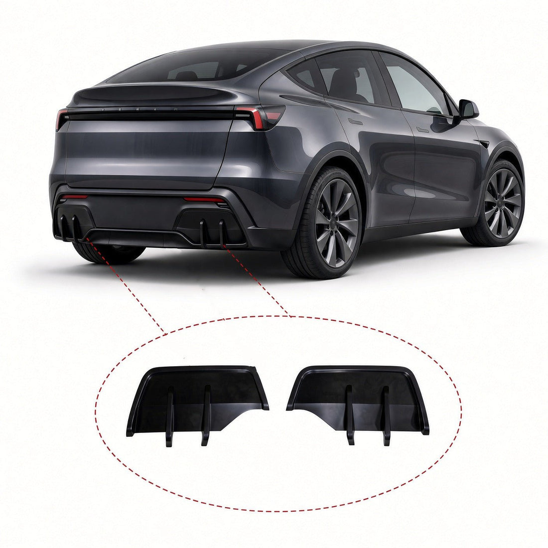 Model Y Standard ABS Body Kit - Rear Diffuser + Lower Bumper Lip | Tesery - Tesery Official Store