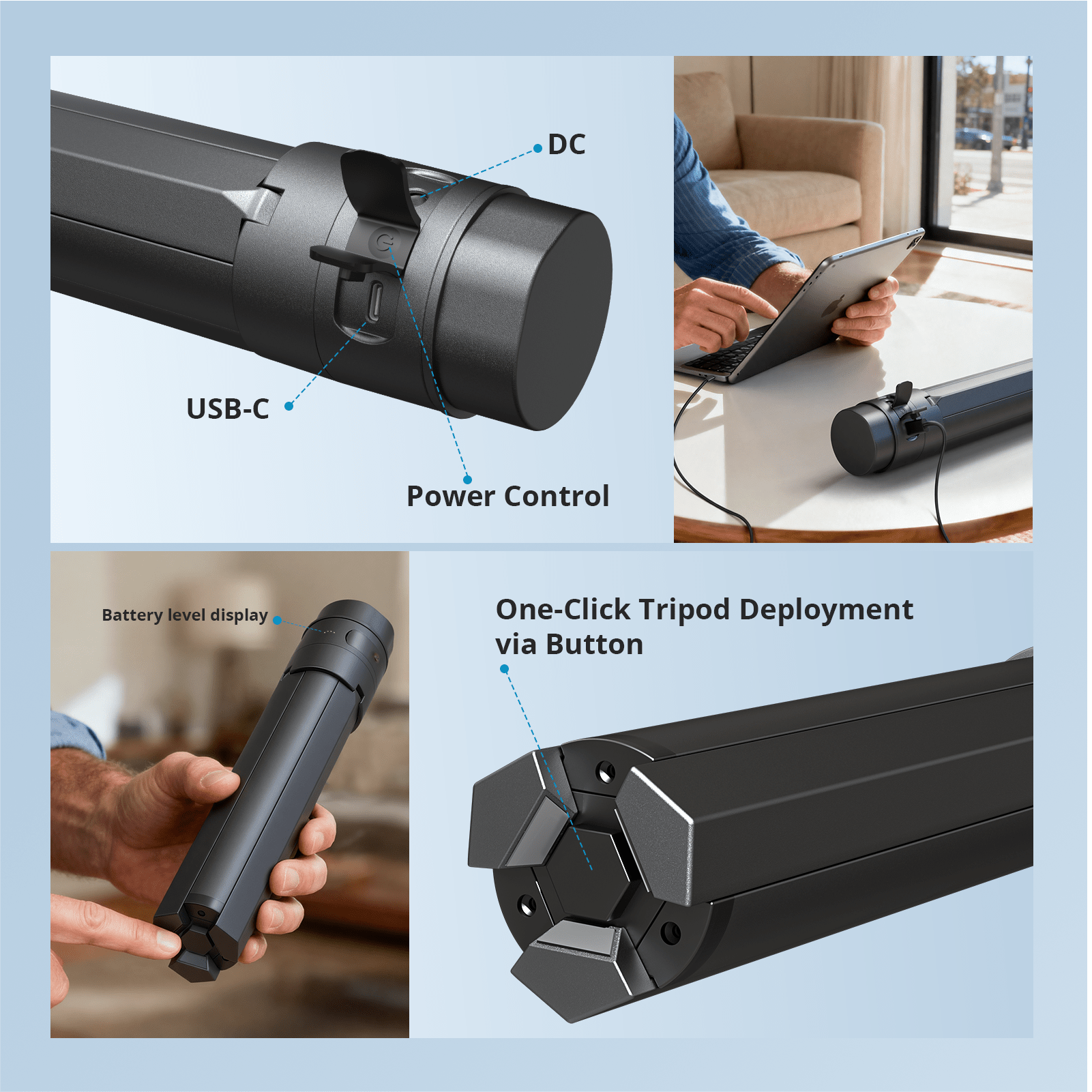 Portable Power & Mounting System for Starlink Mini | 45000mAh Battery Tripod Stand - Tesery Official Store