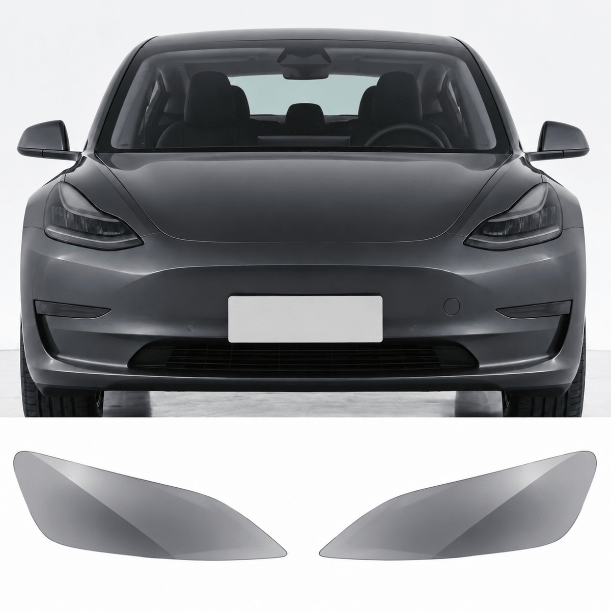 Pre-Cut TPU Headlight Protection Film for Model 3 | Clear, Smoked & Photochromic - Tesery Official Store
