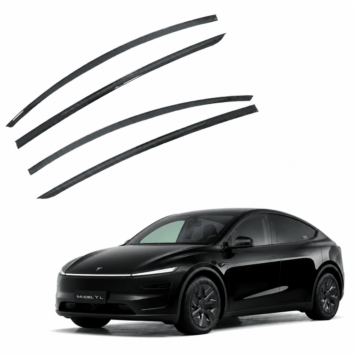 Rain Guards Window Vent Visors for Tesla Model YL 6-Seater 2026+ (4-Piece) - Tesery Official Store