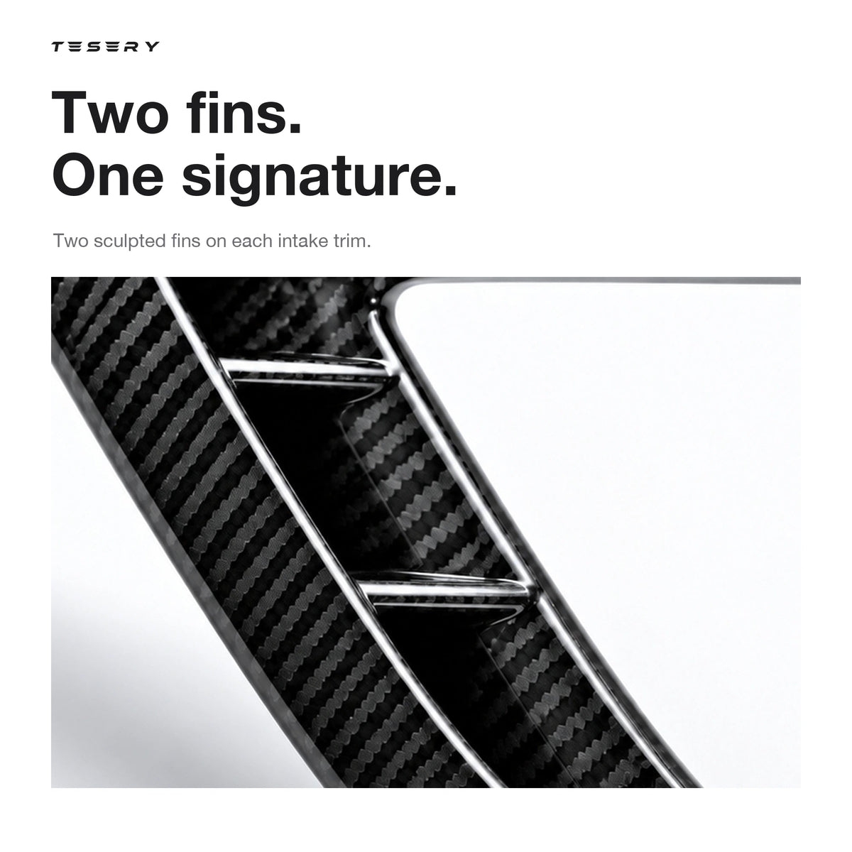 Real Carbon Fiber Front Intake Air Blades Trim for Model 3 Highland Performance 2024+ - Tesery Official Store