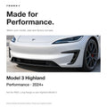 Real Carbon Fiber Front Intake Air Blades Trim for Model 3 Highland Performance 2024+ - Tesery Official Store