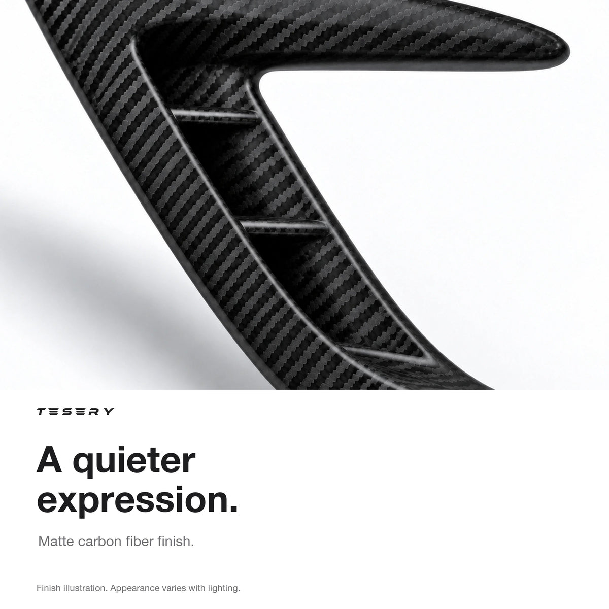 Real Carbon Fiber Front Intake Air Blades Trim for Model 3 Highland Performance 2024+ - Tesery Official Store