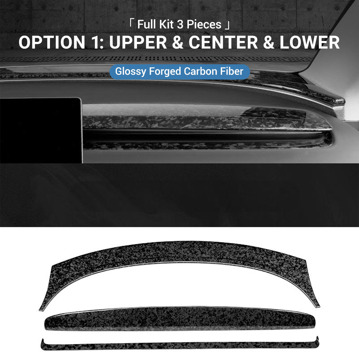 Real Dry Carbon Fiber Dashboard Cover Overlay for Model 3 Highland & Model Y Juniper - Tesery Official Store