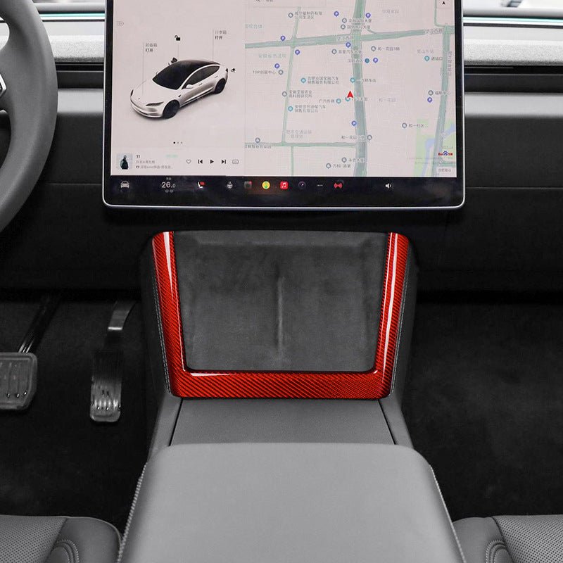 Real Dry Carbon Fiber Wireless Charging Frame for New Model Y & Model 3 Highland - Tesery Official Store