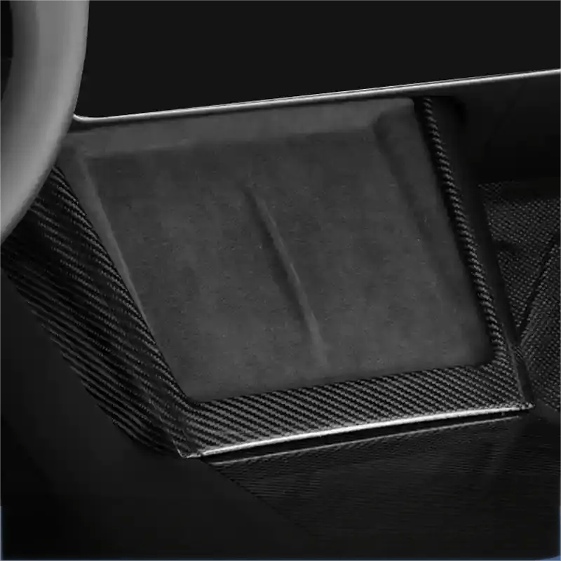 Real Dry Carbon Fiber Wireless Charging Frame for New Model Y & Model 3 Highland - Tesery Official Store