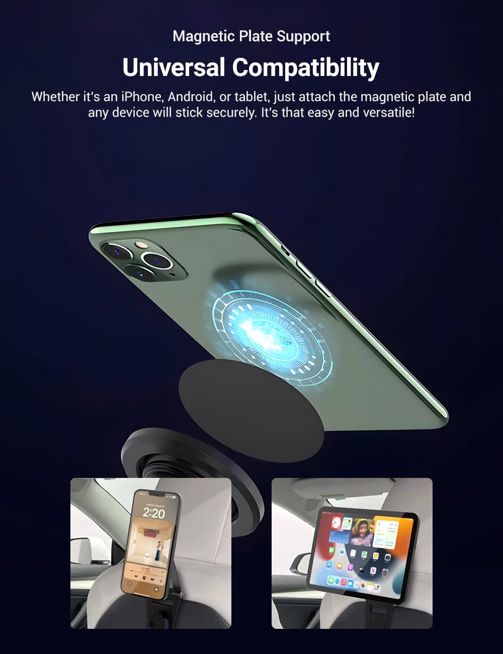 Rear Seat Magnetic Car Holder for Tesla Model 3/Y - Tesery Official Store