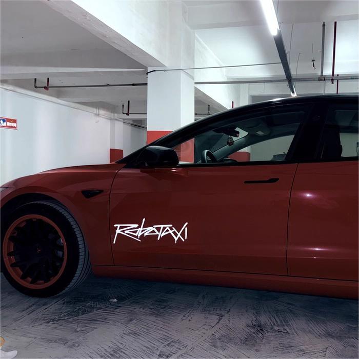 Reflective Robotaxi Decal | Tesla Body & Window Waterproof PVC Sticker - Tesery Official Store