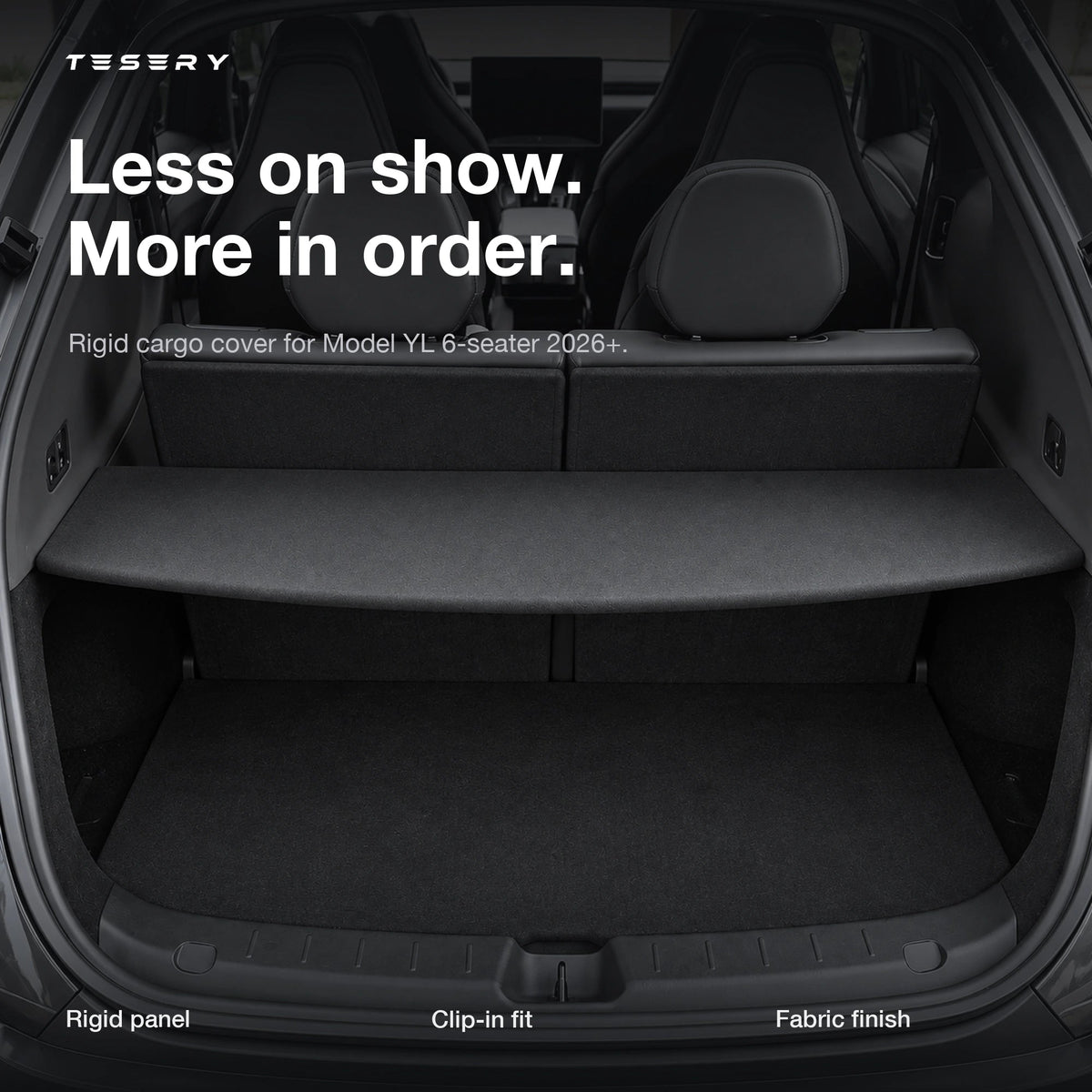 Rigid Trunk Cargo Cover for Tesla Model YL 6-Seater 2026+ - Tesery Official Store