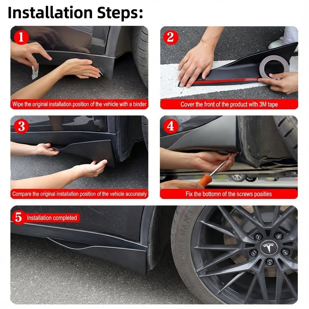 Side Skirts Splitter ABS Rocker Panel for Model Y Juniper | Tesery - Tesery Official Store