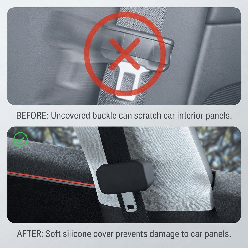 Silence Seat Belt Buckle Cover Set for Model Y Juniper / Model 3 Highland - Tesery Official Store