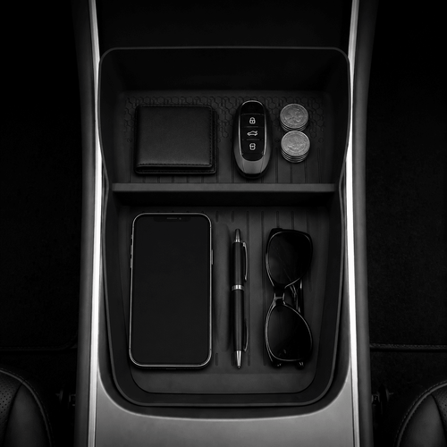 Silicone Center Console Lower Tray Mat for Model Y Standard 2026+ - Tesery Official Store